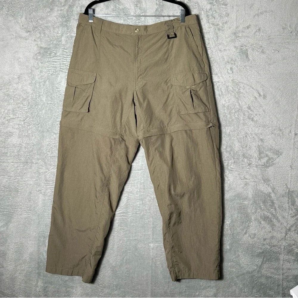 Columbia Convertible Pants Mens XL 32 (34X30.5) Beige Hiking Fishing Outdoors